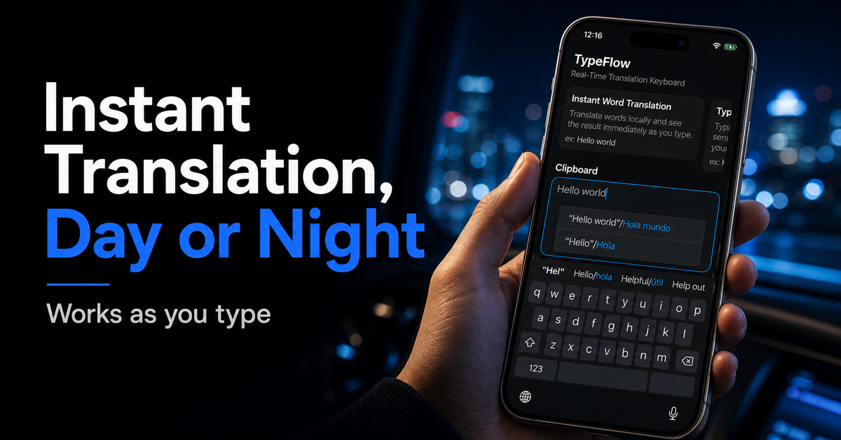 Day or night TypeFlow scene