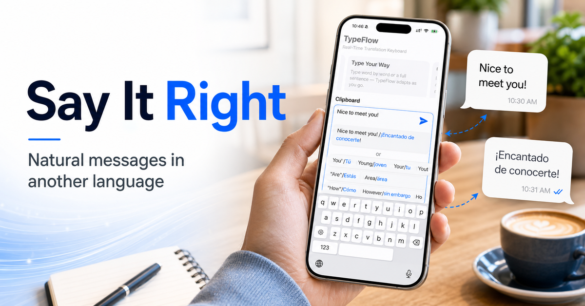 Say it right TypeFlow scene
